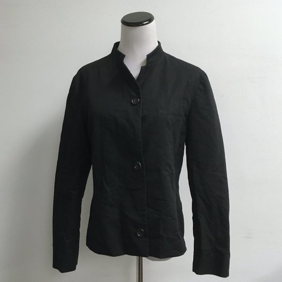 Jil Sander black cotton jacket blazer Italy 40 - Picture 1 of 8